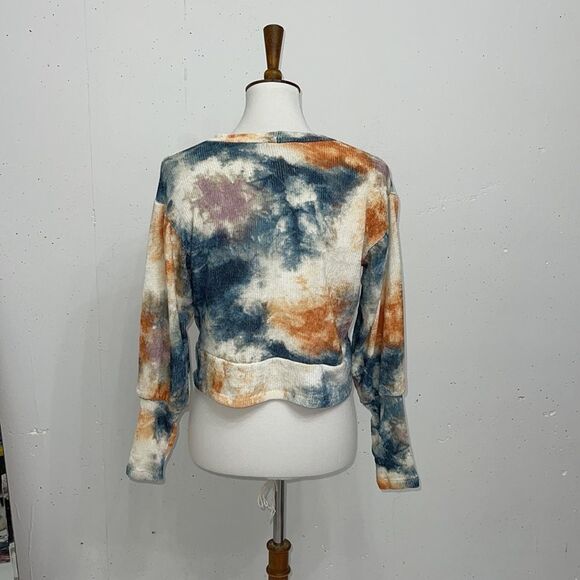 June & Hudson tie dye semi cropped cute sweater small - Picture 5 of 12